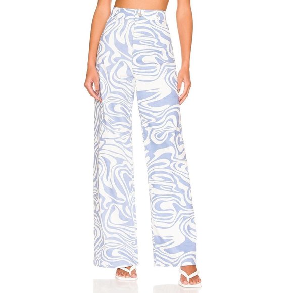 By Dyln at Revolve Ivan Jeans Blue Swirl XS - Picture 1 of 6